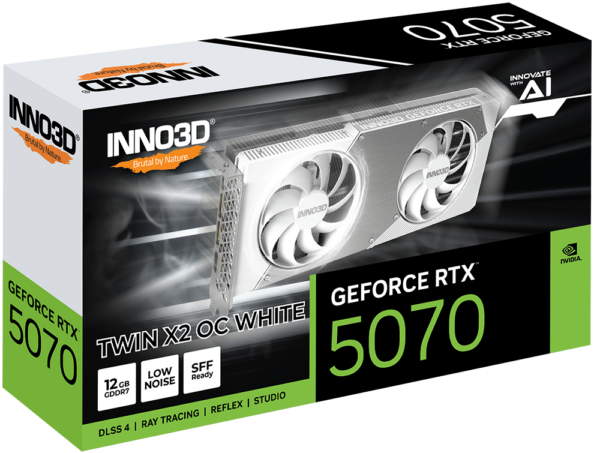 Inno3D GeForce RTX 5070 TWIN X2 OC WHITE 12GB - Image 2
