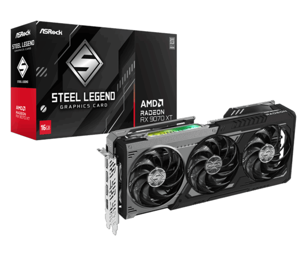 ASROCK AMD Radeon™ RX 9070 XT Steel Legend 16GB